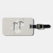 テキサス州-ホームスイートホームバーラップルック ラゲッジタグ (正面横)