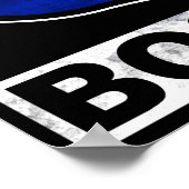 テキサス州・ボスニア・アメリカン・サイン ポスター (角)