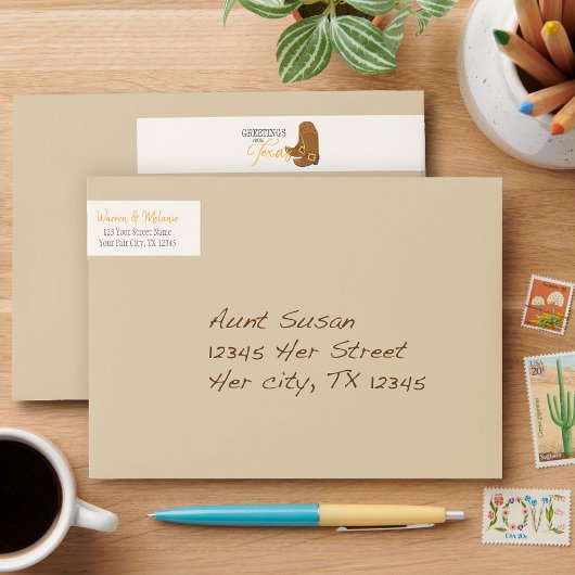 テキサス州 ラップアラウンドラベル