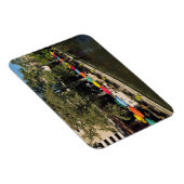 テキサス州、リバーウォーク、川の端で食事 マグネット (右側)