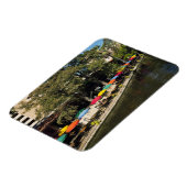 テキサス州、リバーウォーク、川の端で食事 マグネット (左側)