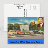 テキサス州、ロイド・チャップマン・オート、フォートワース ポストカード (正面/裏面)