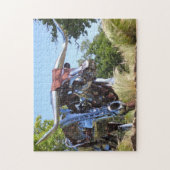 テキサス州・ロングホーン彫刻。 ジグソーパズル (縦)