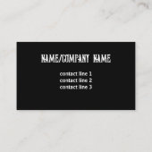 テキサス州・ロングホーン黒白の国 名刺 (裏面)