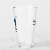 テキサス州、ロングホーン、ネイビーのシンボル タンブラーグラス (左)