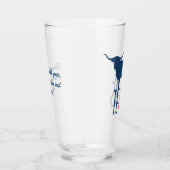 テキサス州、ロングホーン、ネイビーのシンボル タンブラーグラス (右)