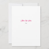 テキサス州、ロングホーン、ピンクの記号 招待状 (裏面)