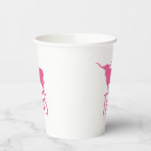 テキサス州、ロングホーン、ピンクの記号 紙コップ (左)