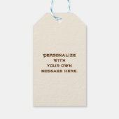 テキサス州、ロングホーン、ブラウンの記号 ギフトタグ (裏面)