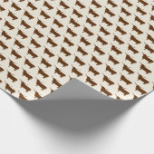 テキサス州、ロングホーン、ブラウンの記号 ラッピングペーパー (角)