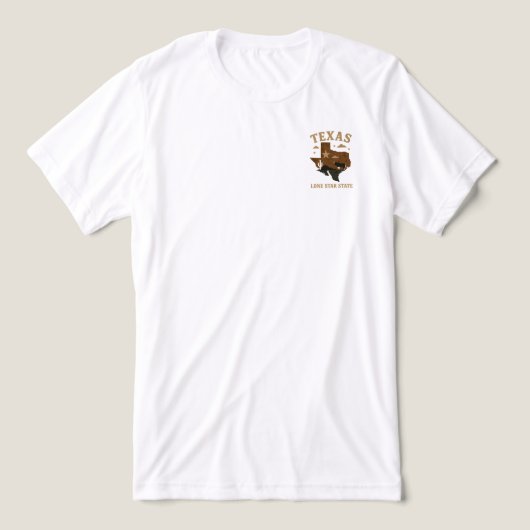 テキサス州・ローン・スター州 – 独立への献上品 トライブレンドＴシャツ (デザイン正面)