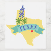 テキサス州 ワインラベル (シングルラベル)