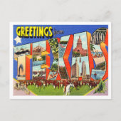 テキサス州・ヴィンテージ・トラベルからの挨拶 ポストカード (正面)
