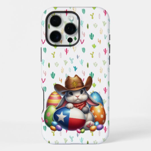 テキサス州/南西部イースターバニー保安官 iPhoneケース (裏面)