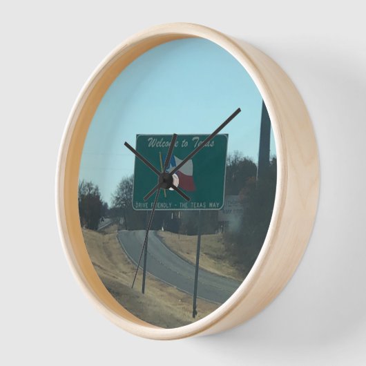 テキサス州 壁時計 (傾斜)