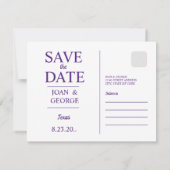 テキサス州、夕焼けのピックアップトラックの運転 セーブザデート (裏面)