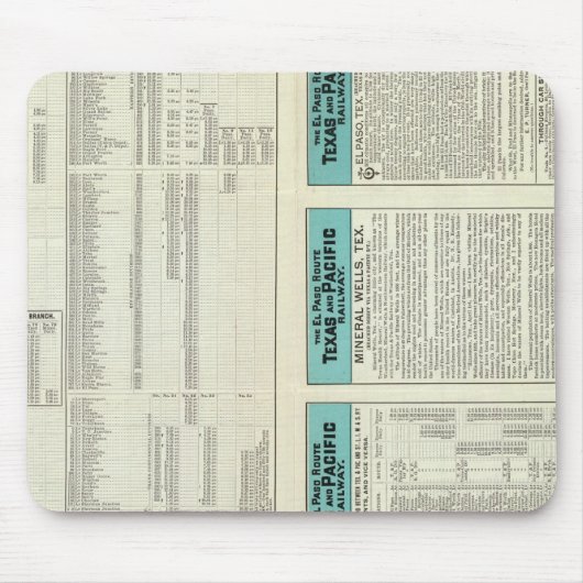テキサス州·太平洋鉄道 マウスパッド (正面)