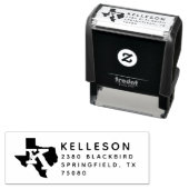 テキサス州 |差出人住所のインク入力スタンプ セルフインキングスタンプ (インサイチュ)
