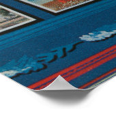 テキサス州（星ローン旗）大きな文字のシーン ポスター (角)