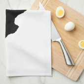 テキサス州（白黒） キッチンタオル (四つ折り)