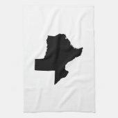 テキサス州（白黒） キッチンタオル (縦)