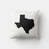 テキサス州（白黒） クッション (正面)