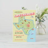 テキサス州 結婚式場 保存日付 目的地 招待状 (スタンド正面)