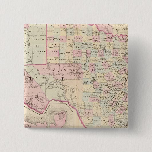 テキサス州 缶バッジ (正面)