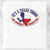 テキサス州 長方形シール (バッグ)