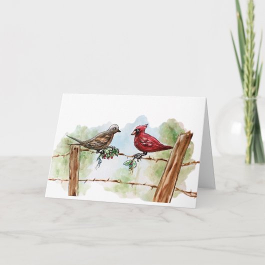 テキサス州(鳥)ショウジョウコウカンチョウクリスマス カード (正面)