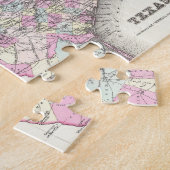 テキサス州(1855年)のヴィンテージの地図 ジグソーパズル (側面)