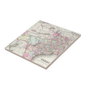 テキサス州(1855年)のヴィンテージの地図 タイル (側面)