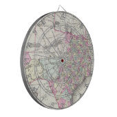 テキサス州(1855年)のヴィンテージの地図 ダーツボード (正面左)
