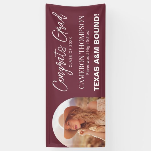 テキサス州A&Mサンアントニオ 横断幕 (縦)