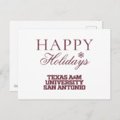 テキサス州A&M大学 – サンアントニオ シーズンポストカード (正面/裏面)
