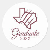 テキサス州A&M大学 – サンアントニオ |州ロゴ ラウンドシール (正面)