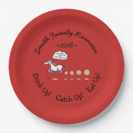 テキサス州BBQファミリー懇親会ウェスタンおもしろいテーマ ペーパープレート