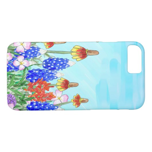 テキサス州bluebonnetの野生の花の花のiPhoneの場合 Case-Mate iPhoneケース (裏面(横))