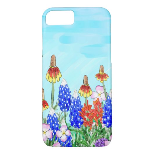 テキサス州bluebonnetの野生の花の花のiPhoneの場合 Case-Mate iPhoneケース (裏面)