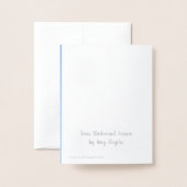 テキサス州Bluebonnetの銀ぱくのメッセージカード 箔カード (裏面封筒付き)