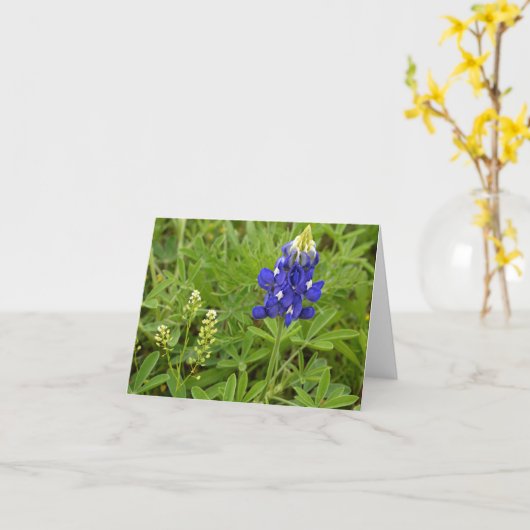 テキサス州Bluebonnet カード (黄色い花)