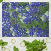 テキサス州Bluebonnets分野の写真 キッチンタオル (折り畳み)