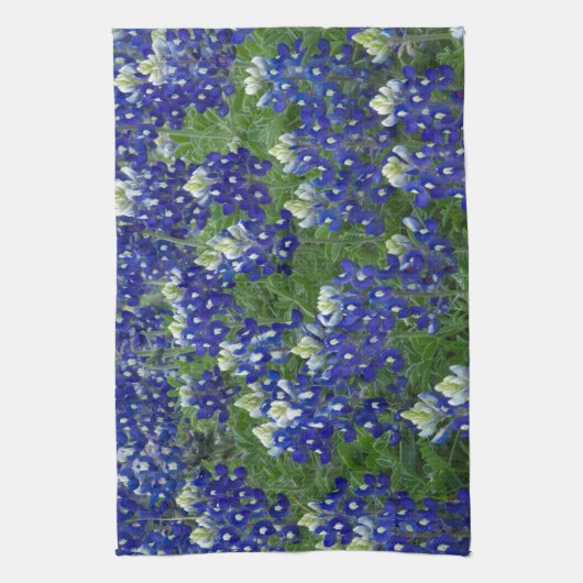 テキサス州Bluebonnets分野の写真 キッチンタオル (縦)