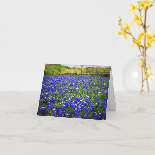 テキサス州Bluebonnets カード (黄色い花)