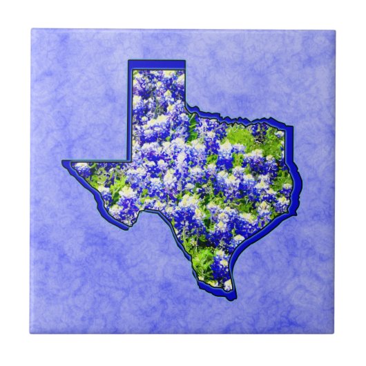 テキサス州BLUEBONNETS タイル (正面)