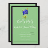 テキサス州Bluebonnets on Sage、春RSVP 招待状 (正面/裏面)