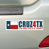 テキサス州Cruz4TXのバンパーステッカーのためのテッドCruz バンパーステッカー (車上)