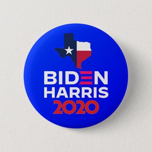 テキサス州forバイデン氏ハリス2020 缶バッジ (正面)
