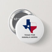 テキサス州for Kamala Harris 2020ボタン 缶バッジ (正面&裏面)