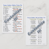 テキサス州Holdemのオンライントランプのポーカーの友達の財布カード 名刺 (正面/裏面)